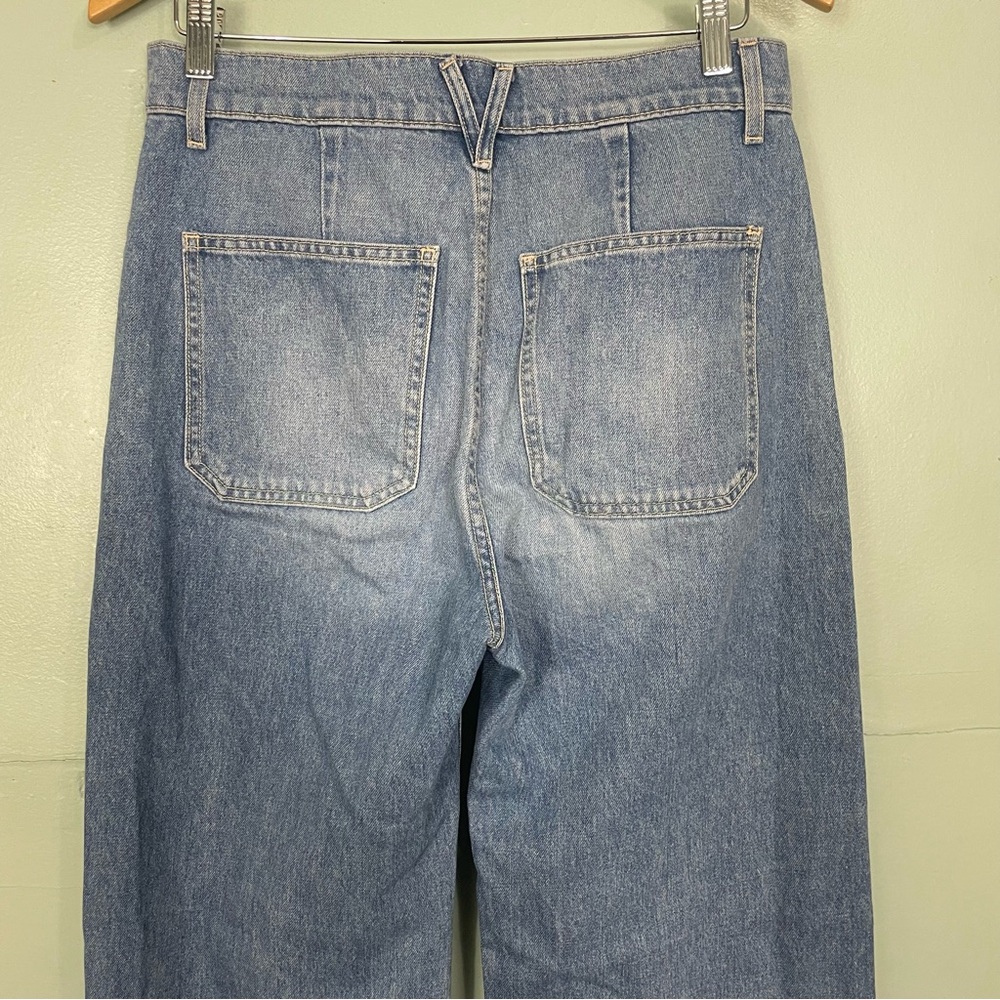 Veronica Beard Jeans Grant Wide Leg Extra High Rise Blue Women Sz 29 Loose - Picture 8 of 11